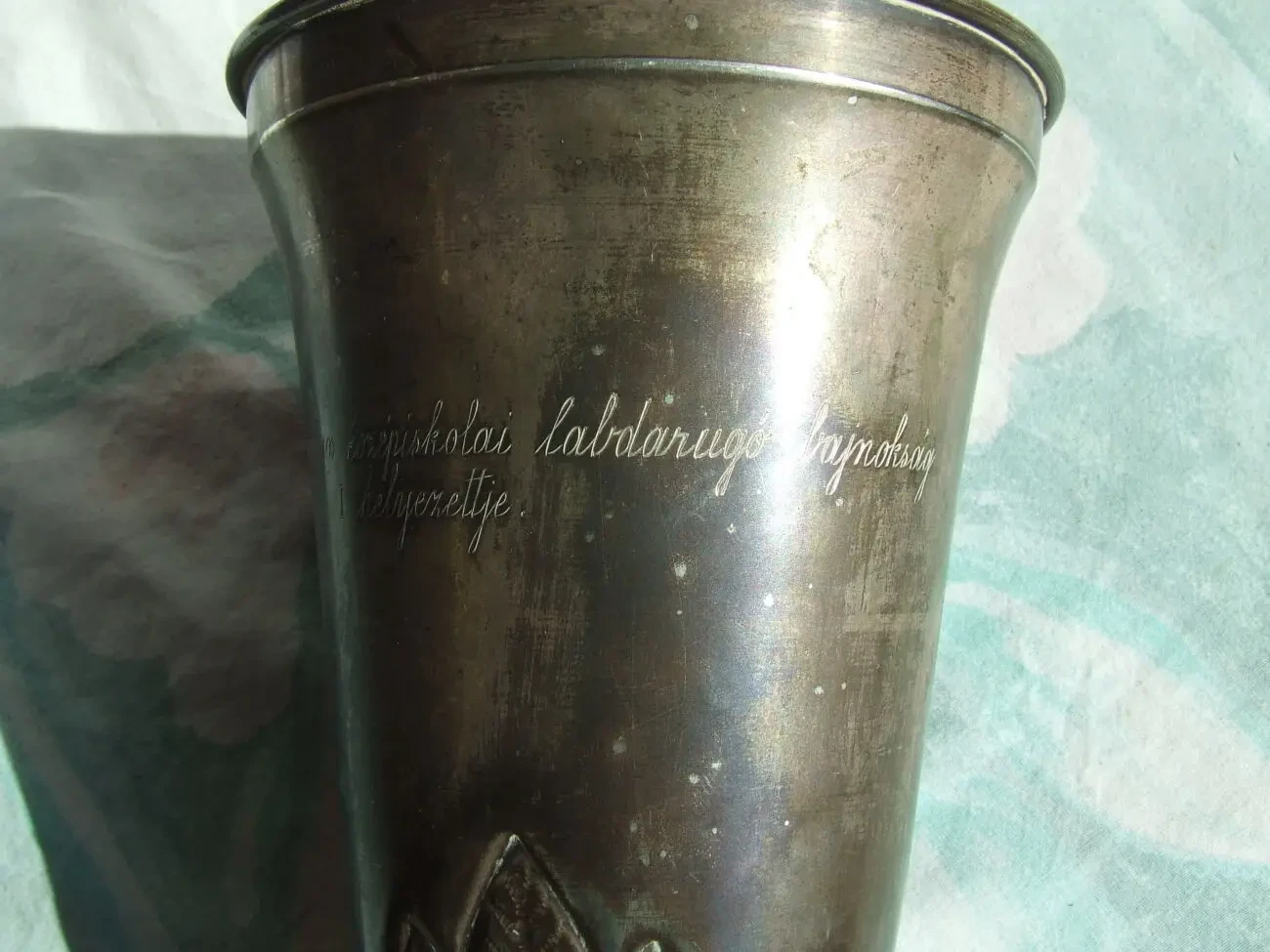 Кубок по футболу 1959 рік глубоке посріблення роз. 28 х 17 см. вага 3 4