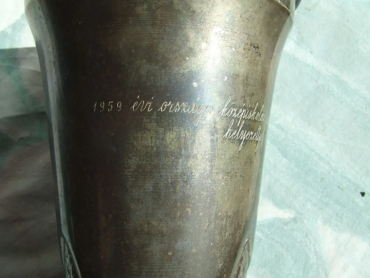 Кубок по футболу 1959 рік глубоке посріблення роз. 28 х 17 см. вага 3 3