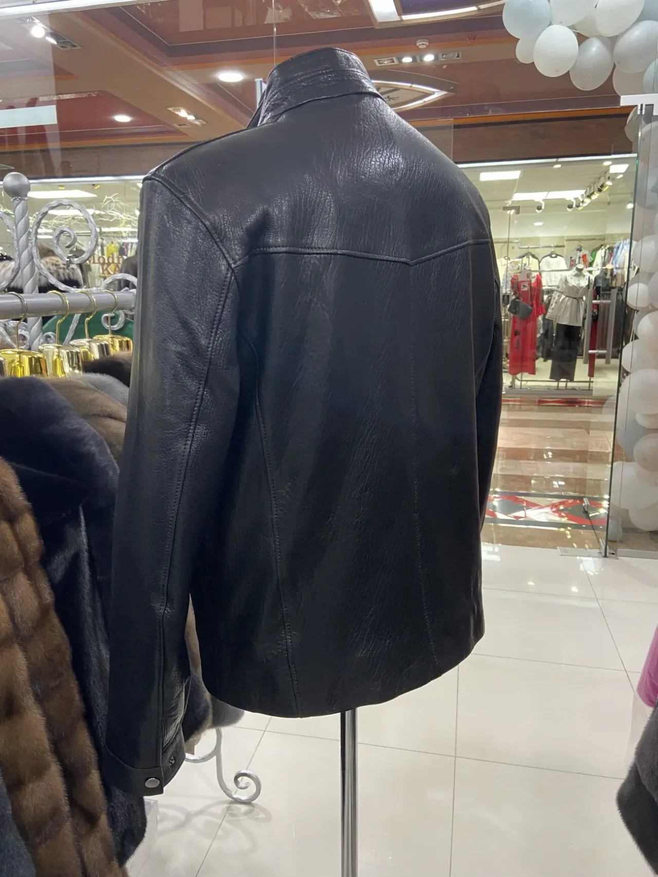 Куртка шкіряна чоловіча джамбо з кишенями,мяка шкіра 3