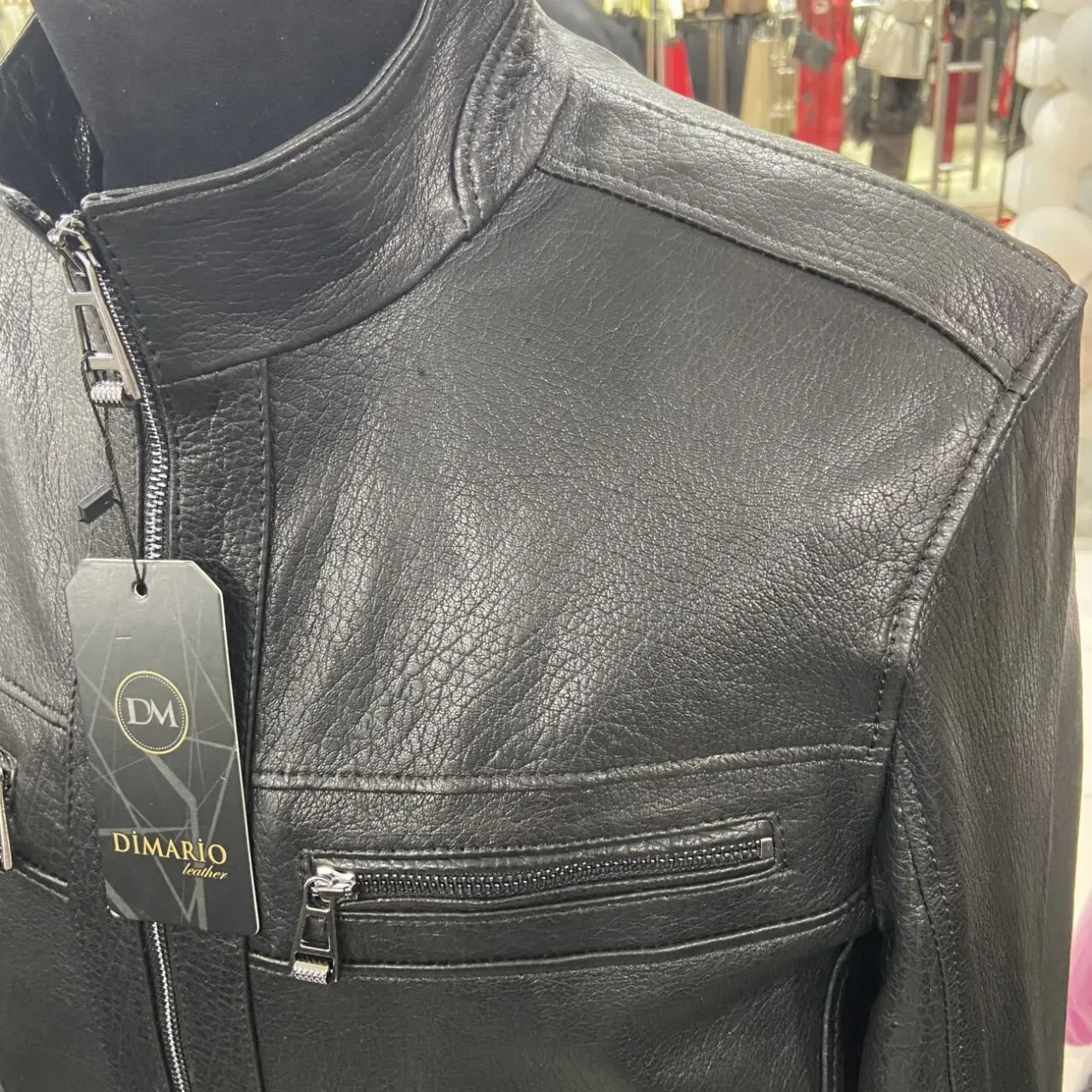 Куртка шкіряна чоловіча джамбо з кишенями,мяка шкіра 2