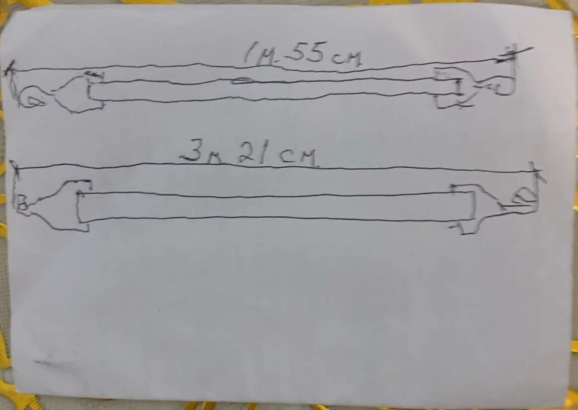Два карнизи з нержавійки 1,5 м й 3,2 м (торг) 3