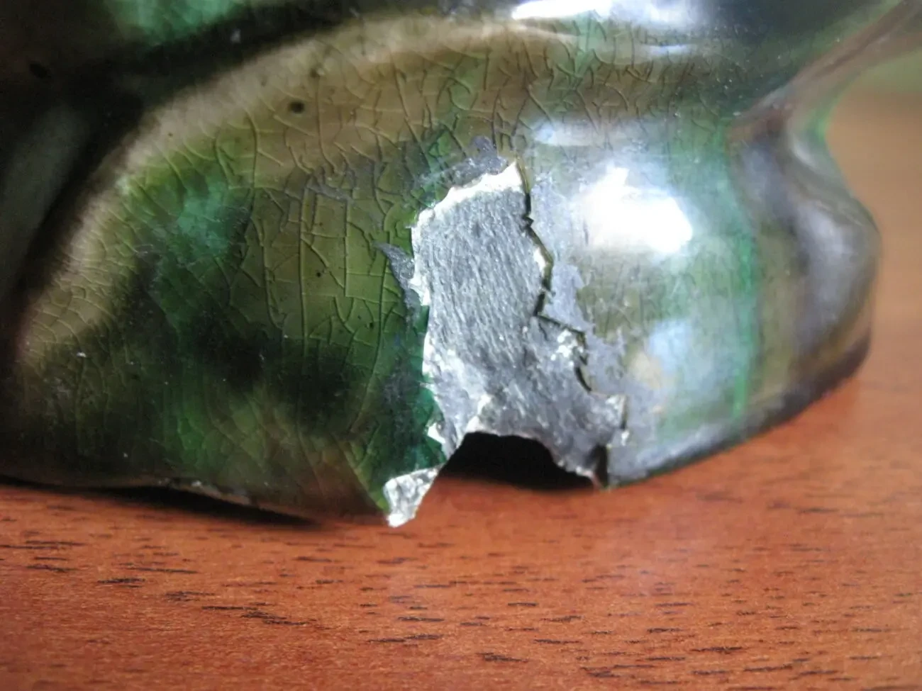 Антікварний порцеляновий світильник-нічник Папуга, великий 7