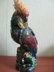 Антікварний порцеляновий світильник-нічник Папуга, великий