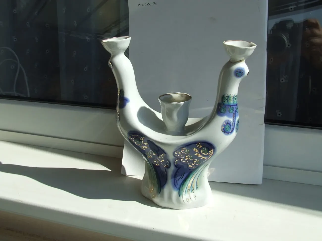 Фарфоровий підсвічник на три свічі голуби полонне роз. 22 х 18 см. 19 9