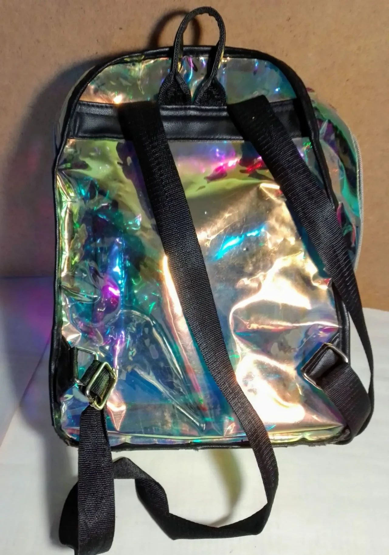 Рюкзак прозрачный радужный, пластик, девочке 2