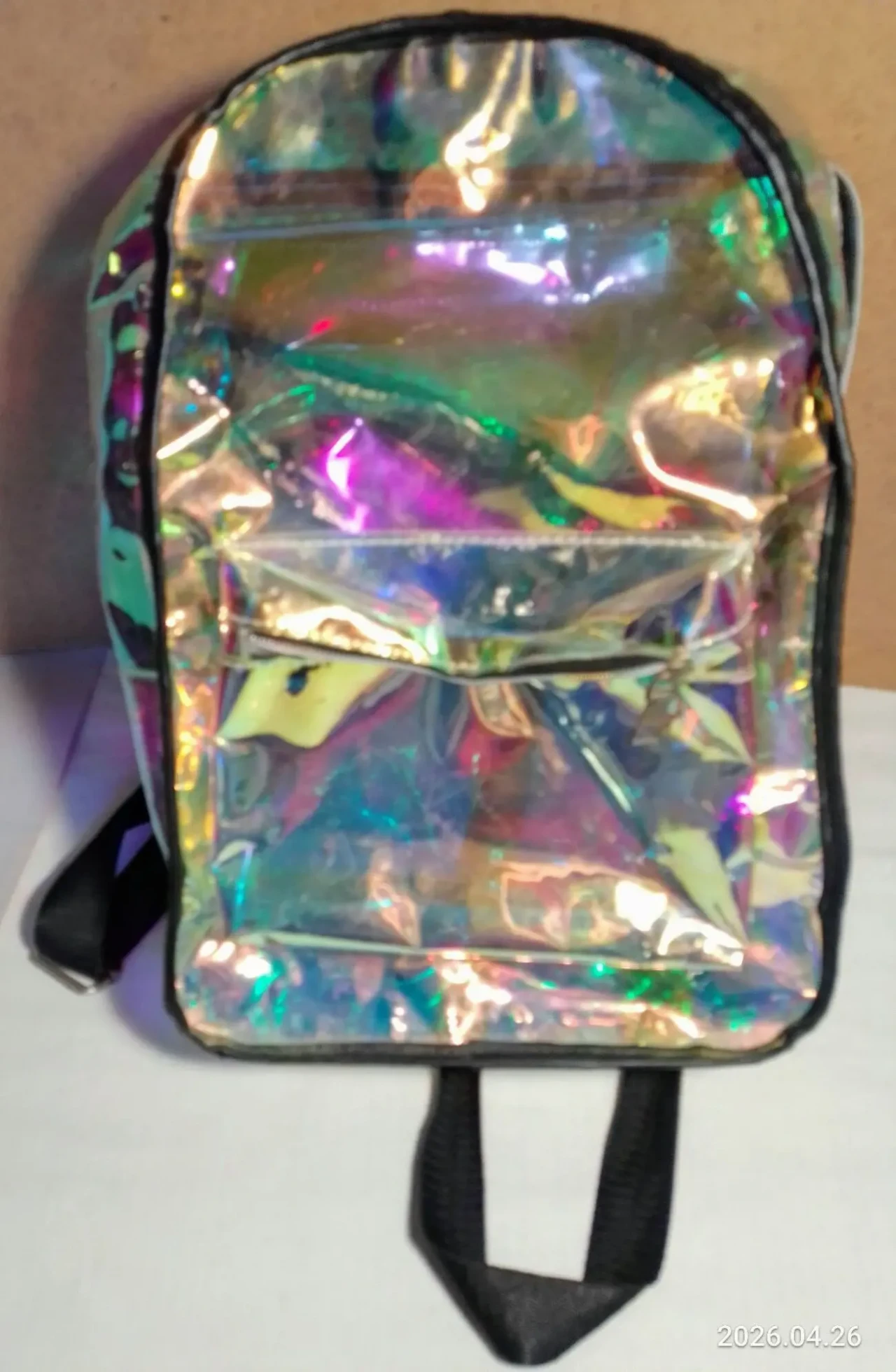Рюкзак прозрачный радужный, пластик, девочке