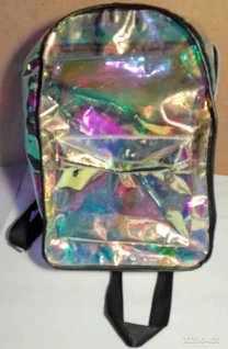 Рюкзак прозрачный радужный, пластик, девочке