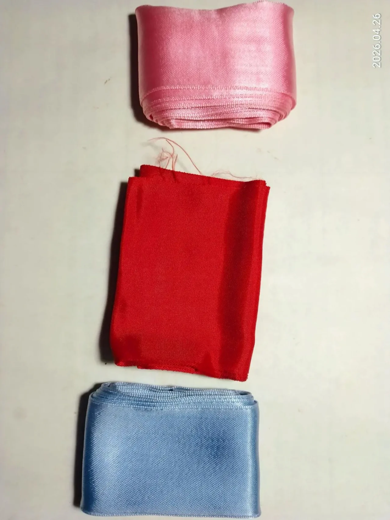 Лента атласная для рукоделия, тесьма атлас, 10 цветов, 12 штук набор 2