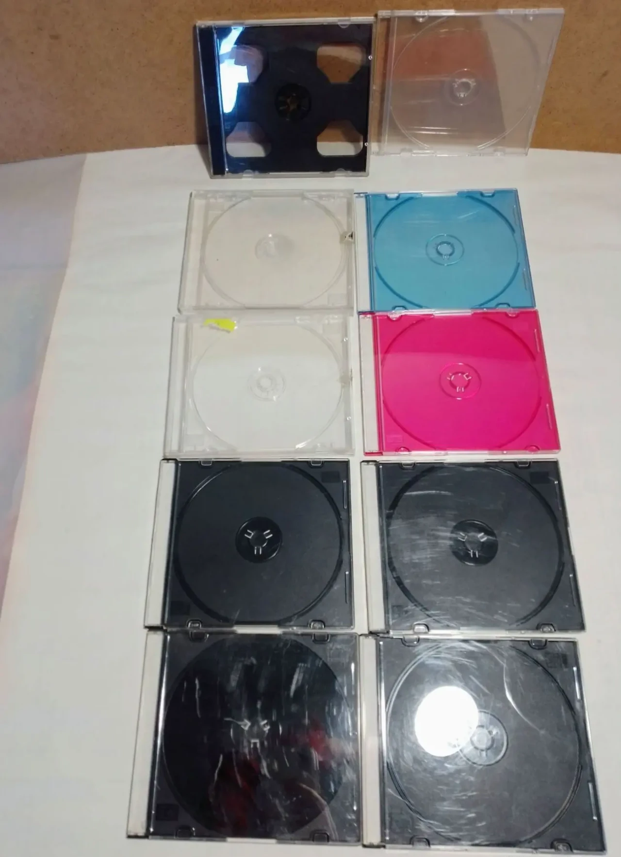 Коробка коробочка для диска сд прозрачный пластик 10 штук набор