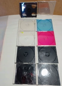 Коробка коробочка для диска сд прозрачный пластик 10 штук набор