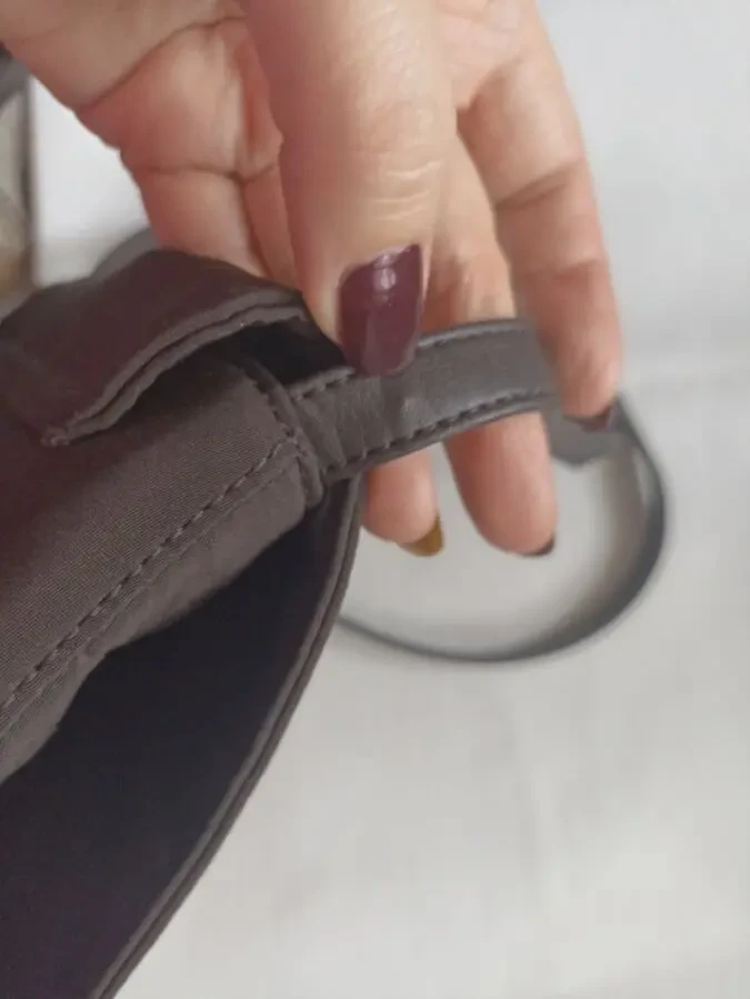 DKNY Сумка женская кросс боди шоколадного цвета нейлон 8