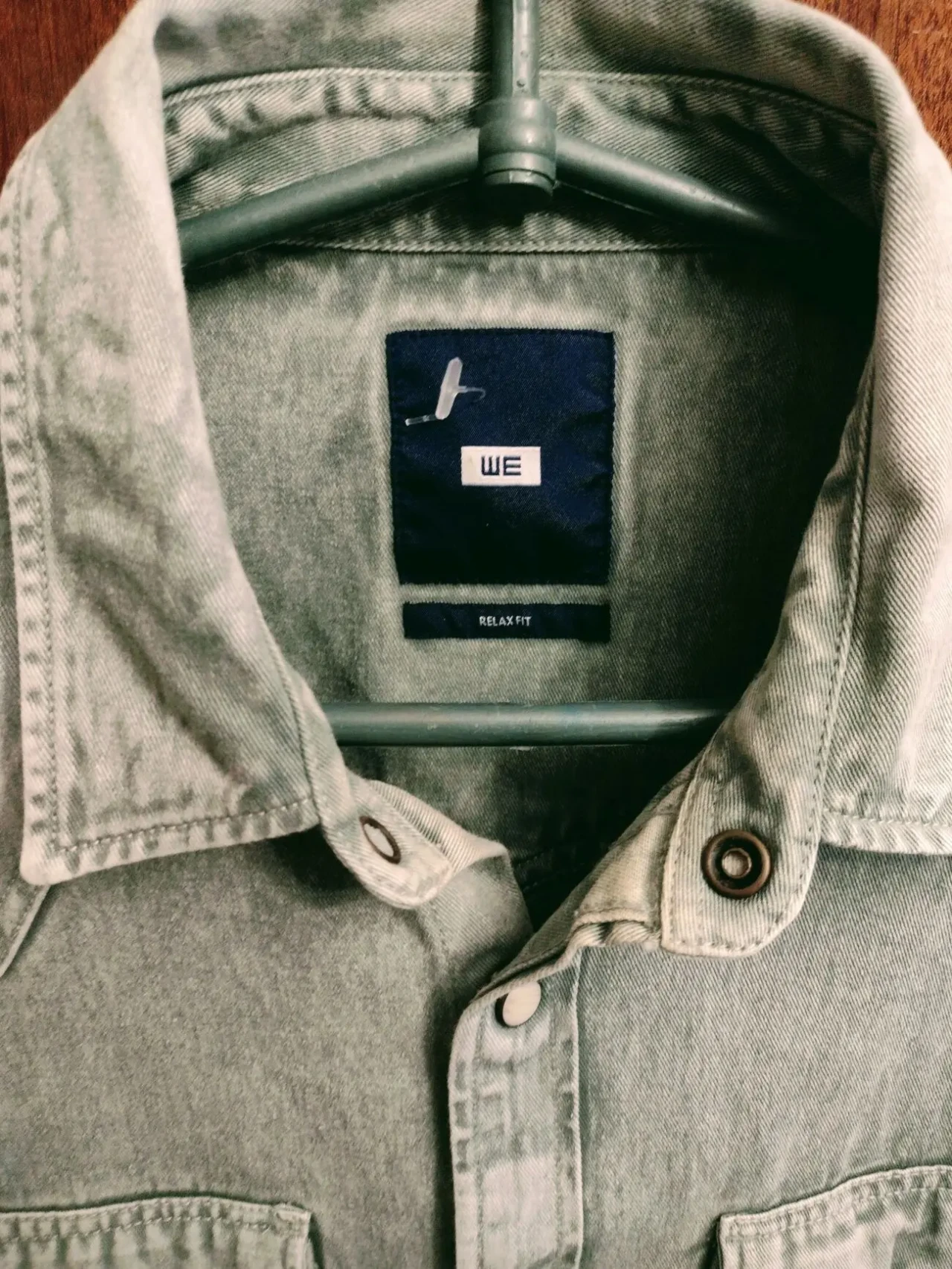 Рубашка мужская джинсовая серая, коттон. 7