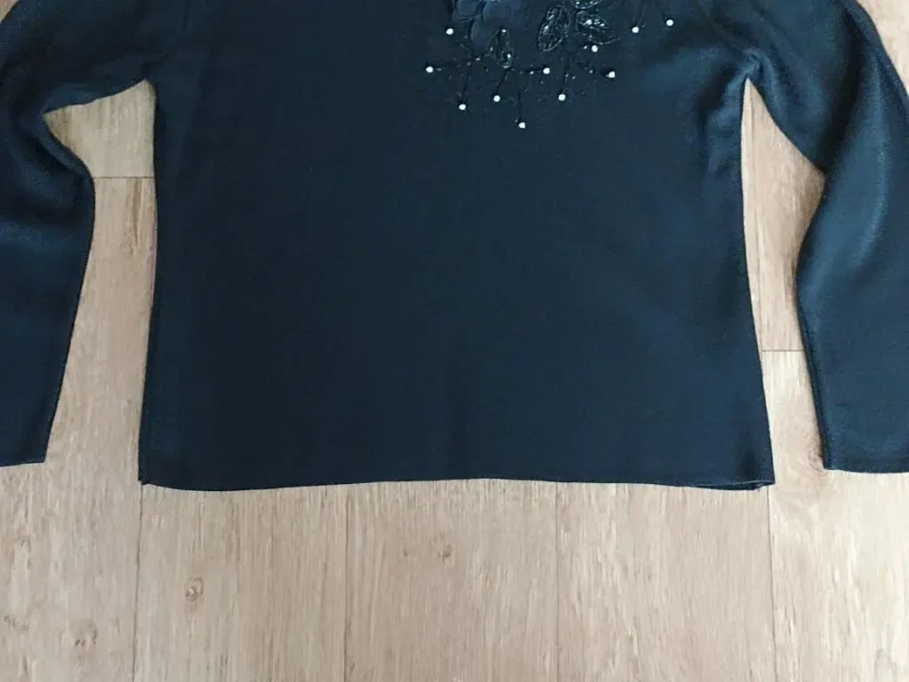 Donna Caren Свитер женский полушерсть черный XL на 52  черный Турция 7