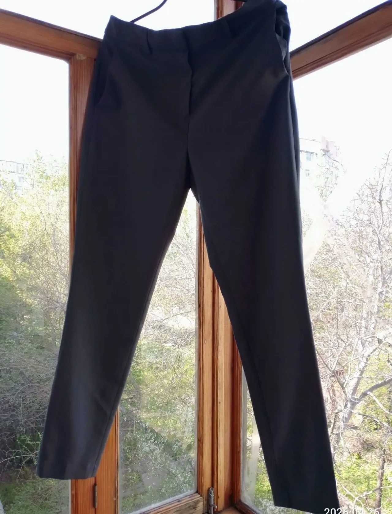 Серые брюки 12 м, деловой стиль, по фигуре, летние, Next