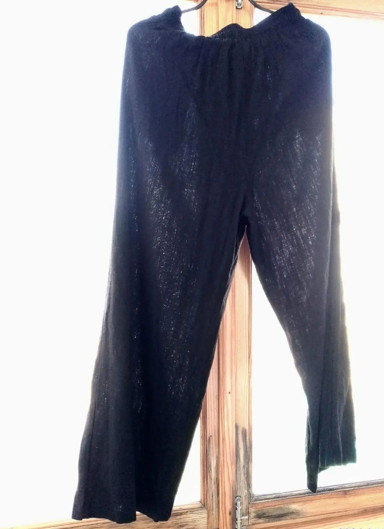 Черные штаны м 12 14 вискоза лен летние костюмные прямые свободные 2