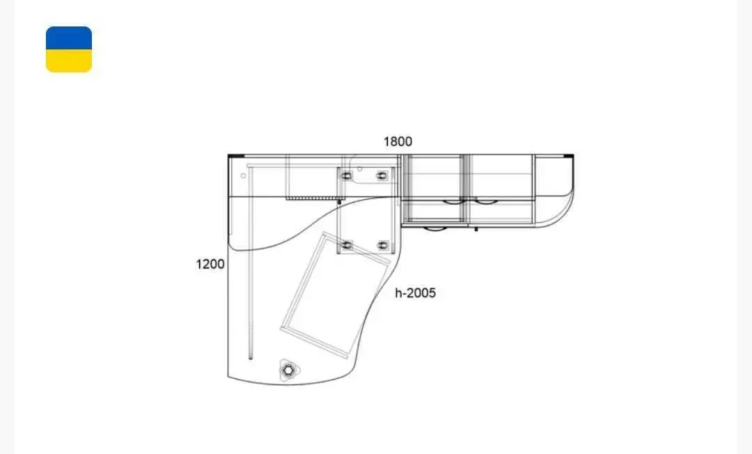 Стіл комп'ютерний кутовий 3
