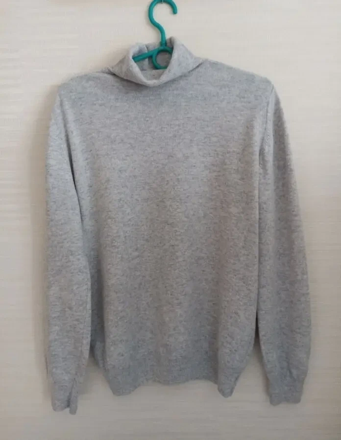 Marks Spencer Шерстяной женский гольф серый меланж 14 на 48 5