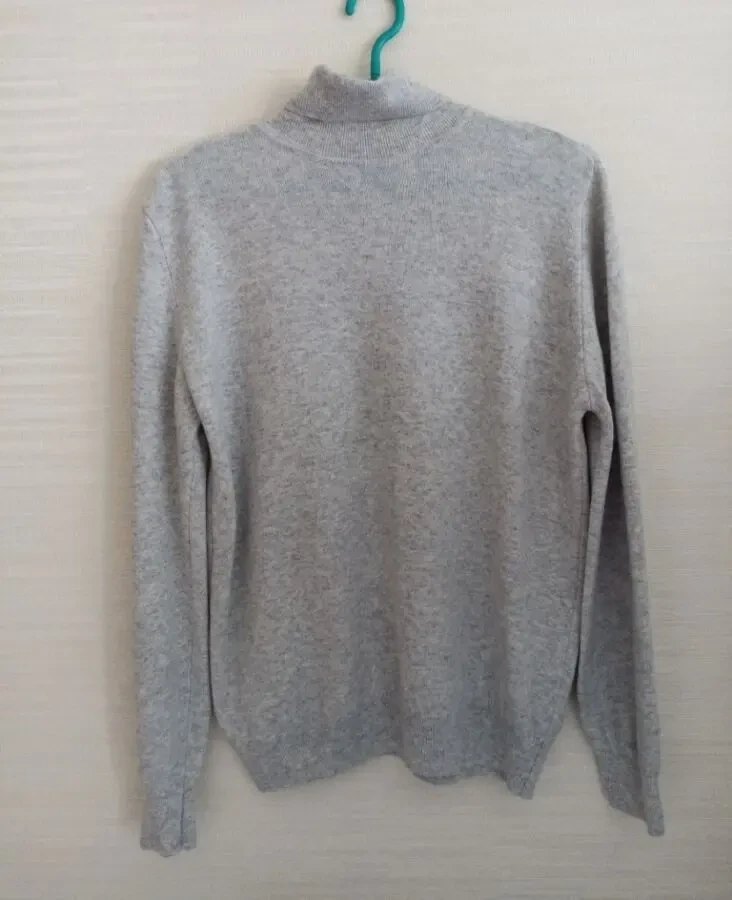 Marks Spencer Шерстяной женский гольф серый меланж 14 на 48 6