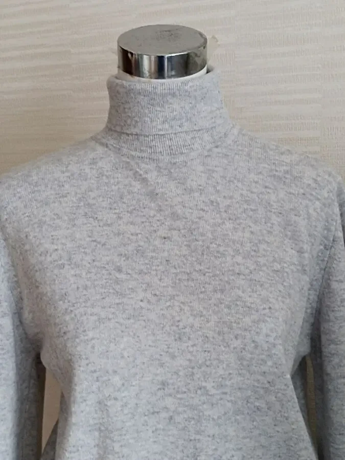 Marks Spencer Шерстяной женский гольф серый меланж 14 на 48 3