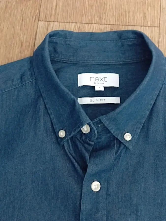 Next Летняя красивая мужская рубашка короткий рукав тонкий по 7