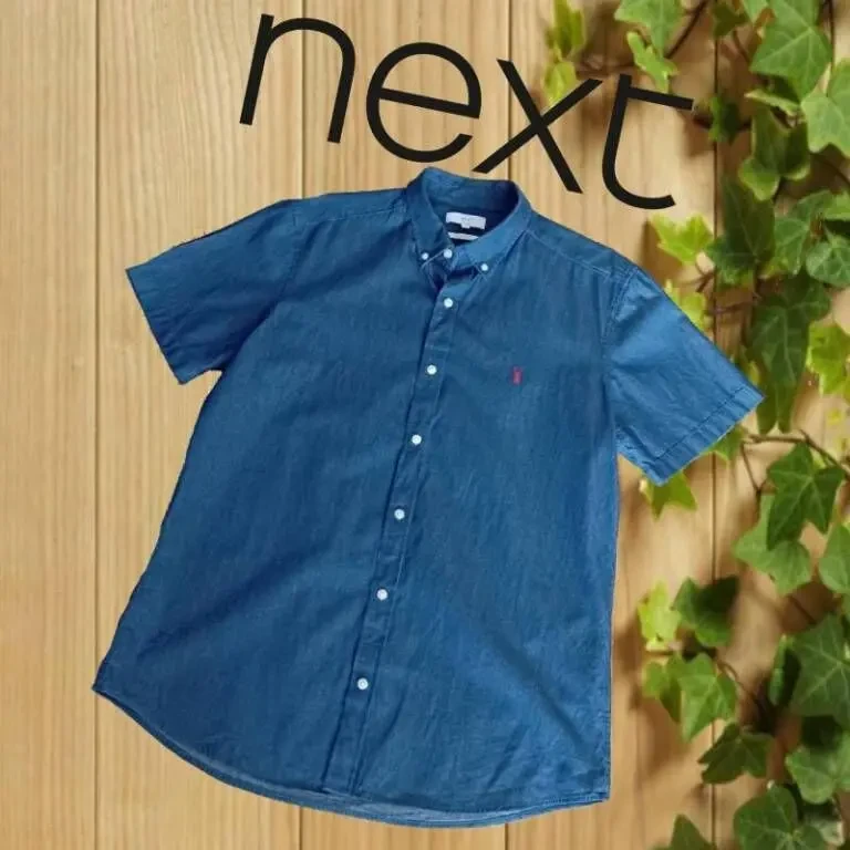Next Летняя красивая мужская рубашка короткий рукав тонкий по 2