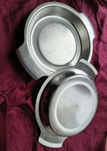 Миска тарелка надежная, толстостенный металл нержавейка, 2 шт 7