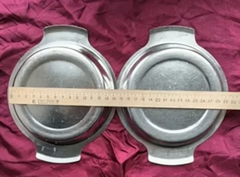 Миска тарелка надежная, толстостенный металл нержавейка, 2 шт 5