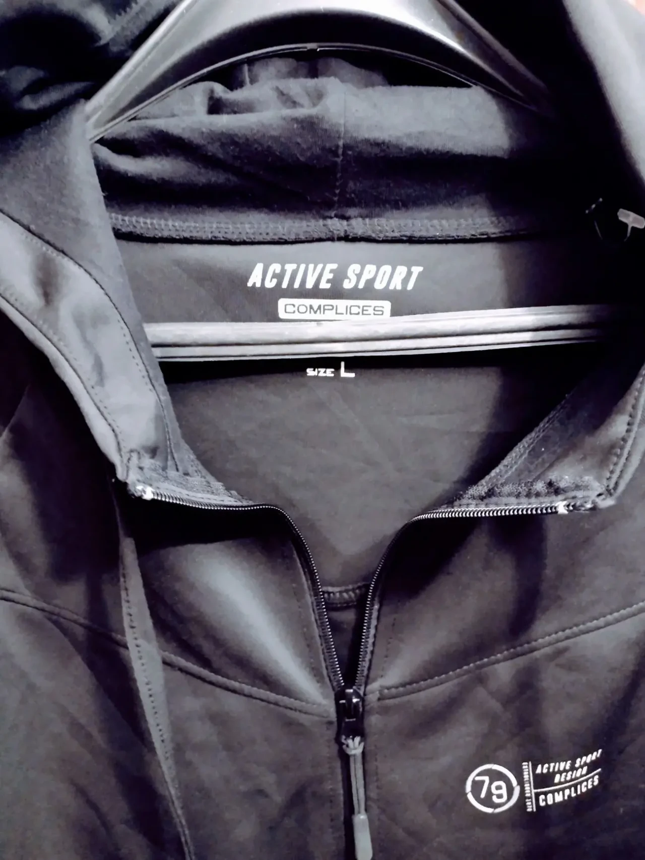 Спортивная мужская кофта Аctive sport, чёрная. 4