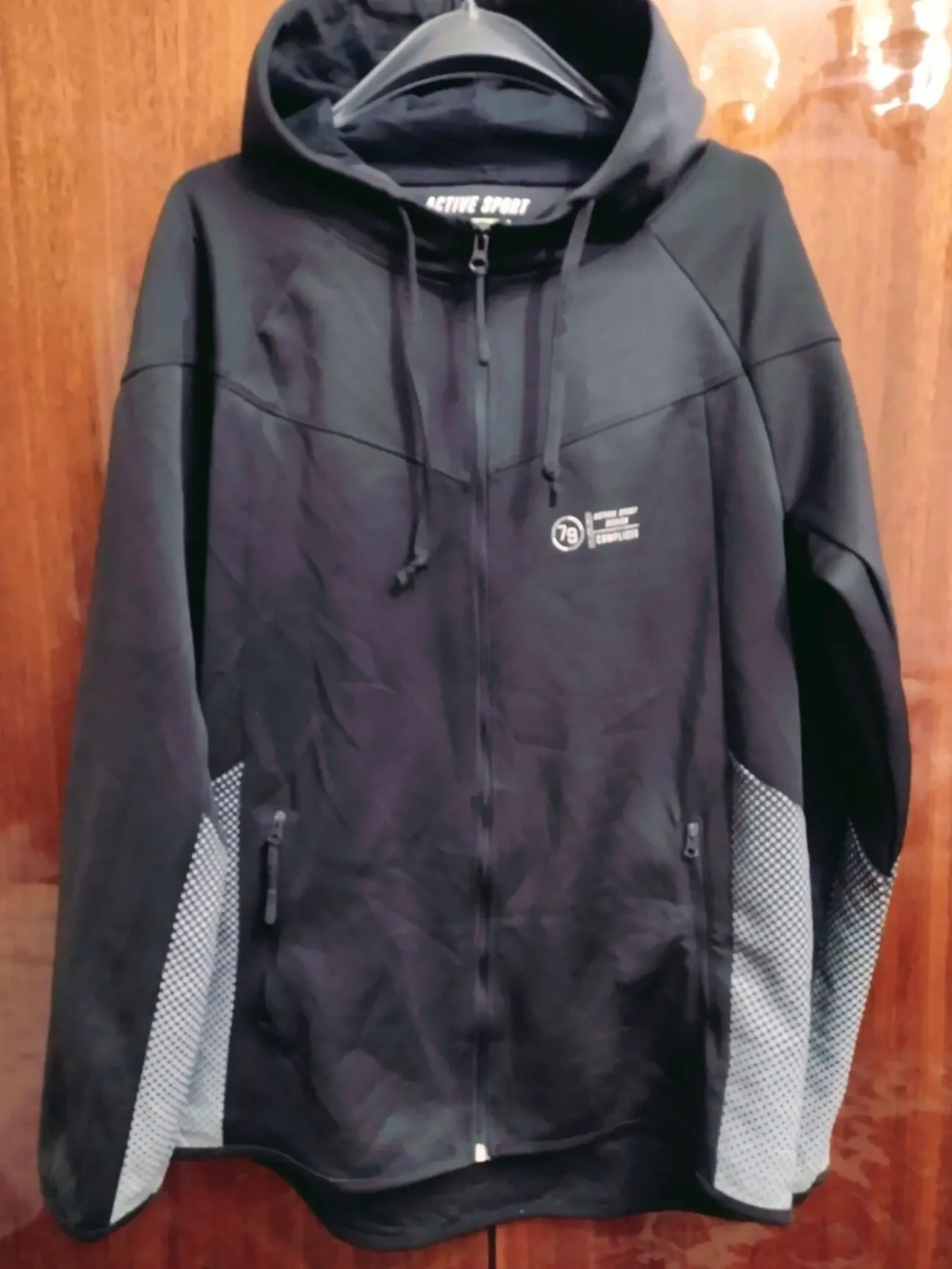 Спортивная мужская кофта Аctive sport, чёрная. 8