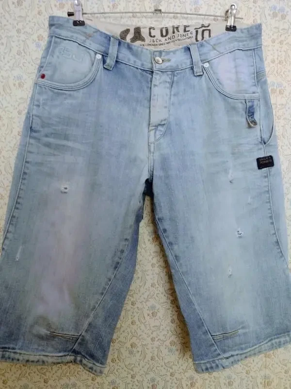 Мужские летние джинсовые шорты.