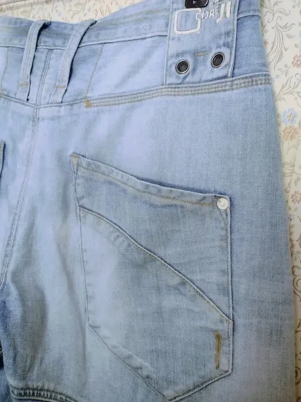 Мужские летние джинсовые шорты. 8