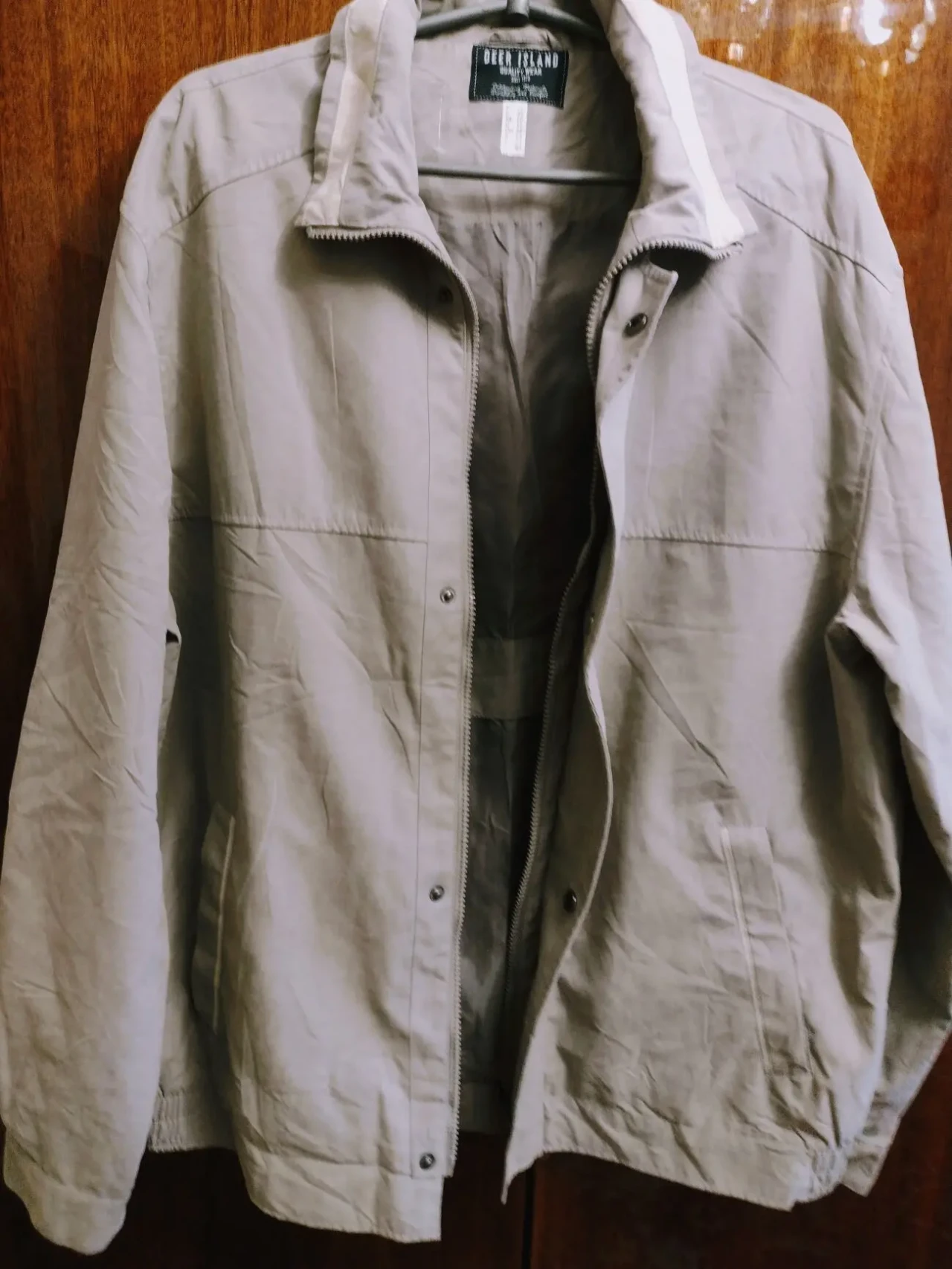 Мужская куртка на весну, 50-54, бежевая. 8
