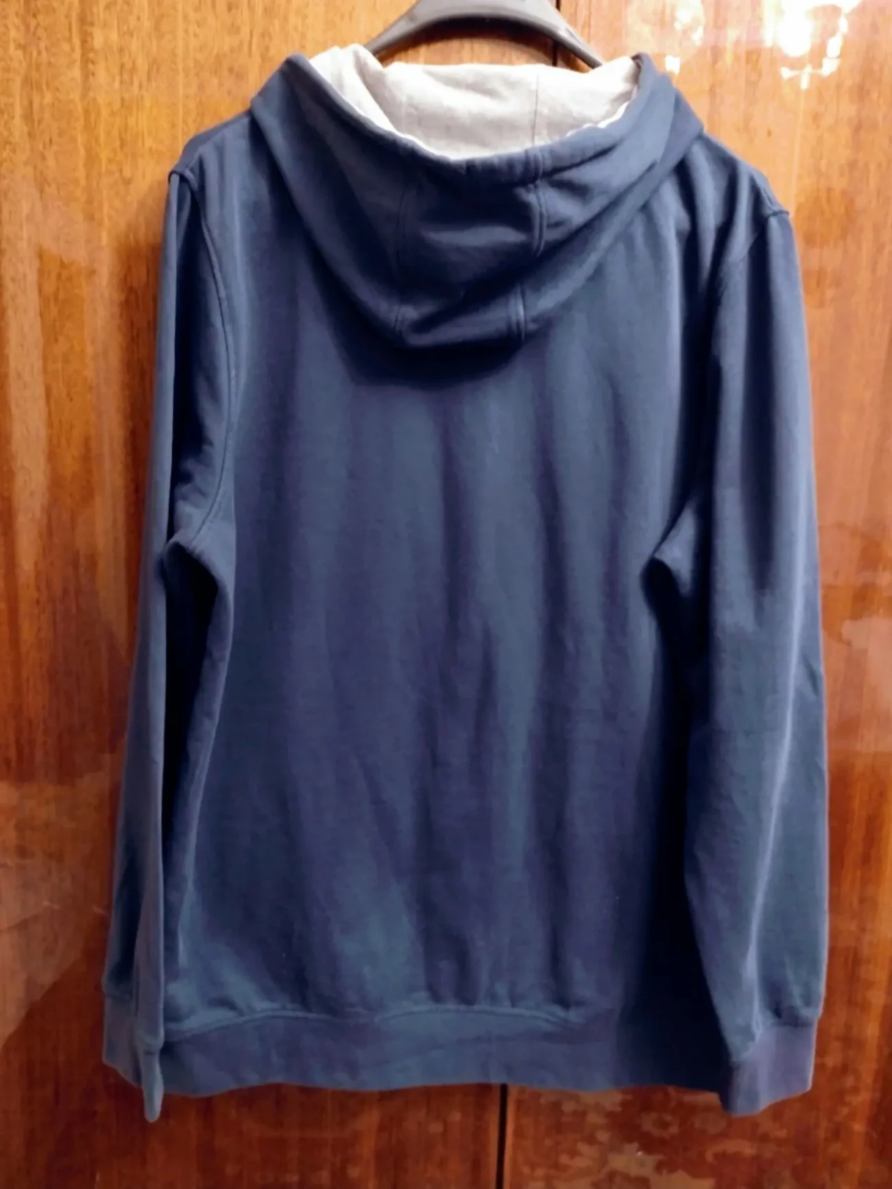 Мужская кофта с капюшоном, хлопок, синяя. 8