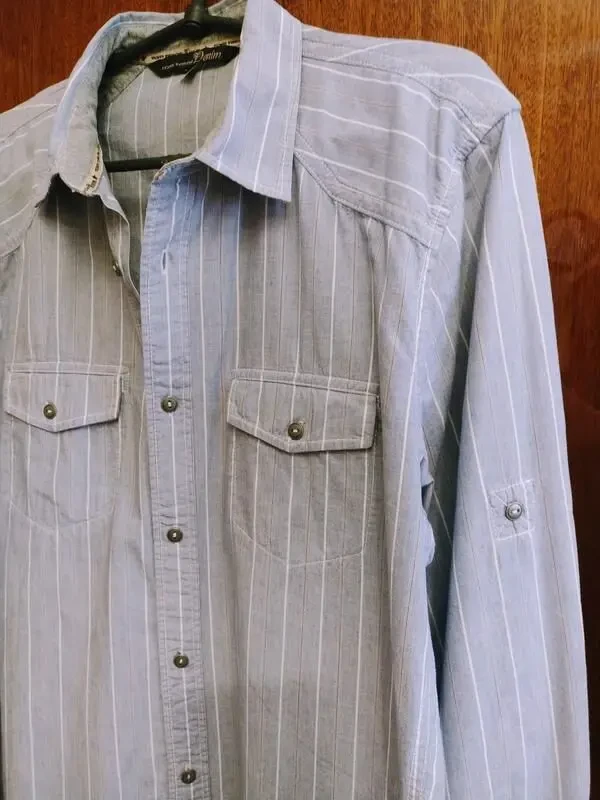 Классная мужская рубашка с карманами, хлопок. 2