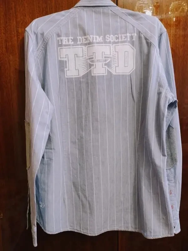 Классная мужская рубашка с карманами, хлопок. 9