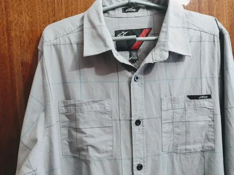 Мужская рубашка с карманами, хлопок. 2