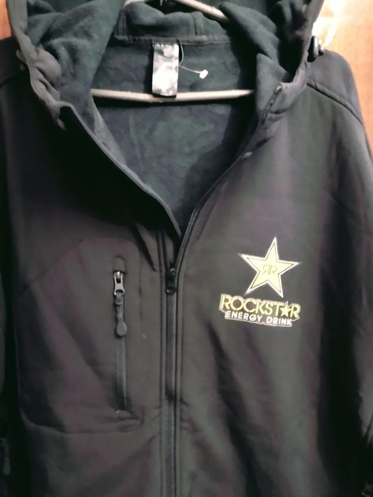 Мужская весенняя куртка с капюшоном, чёрная 2