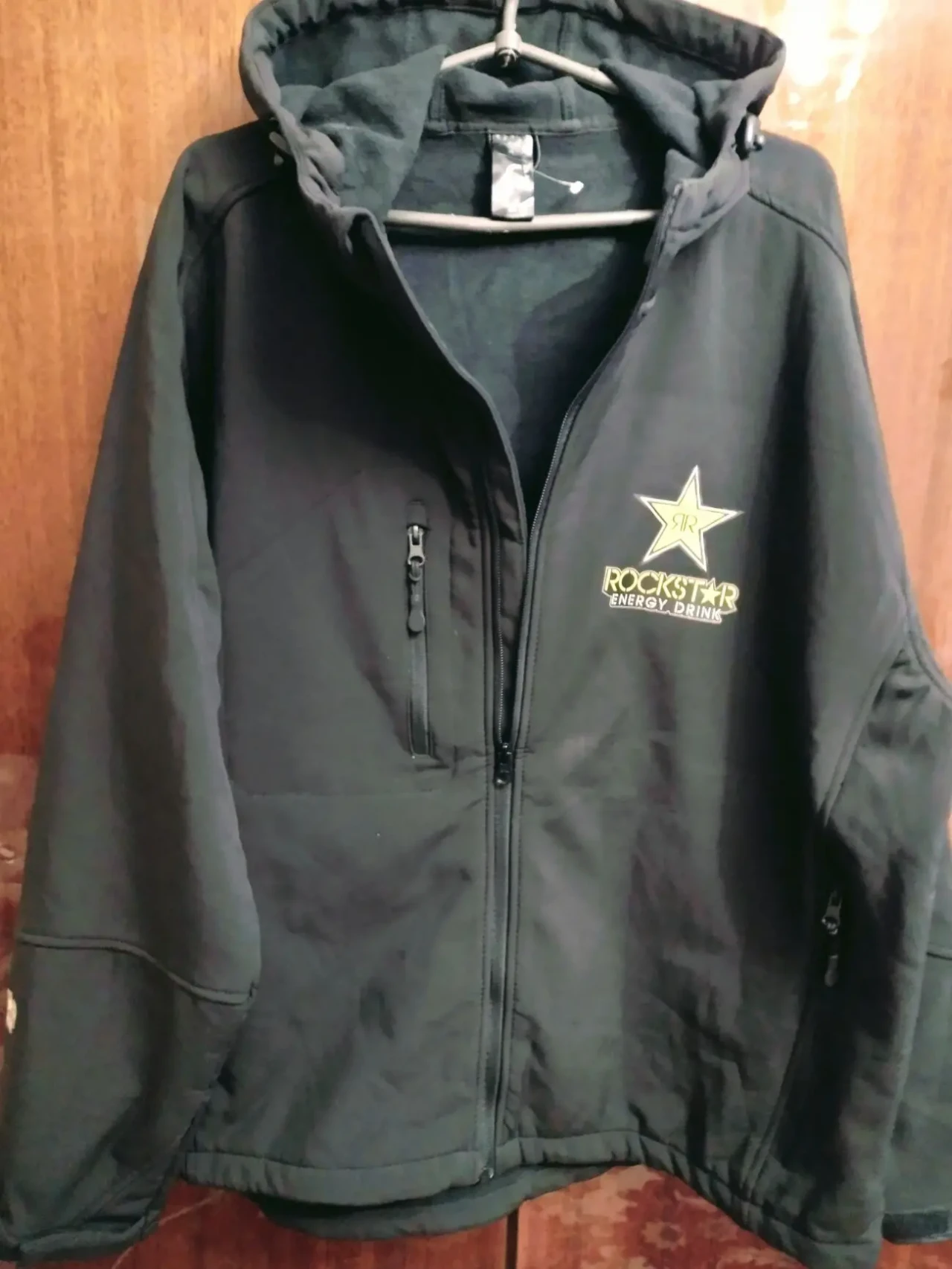 Мужская весенняя куртка с капюшоном, чёрная 7