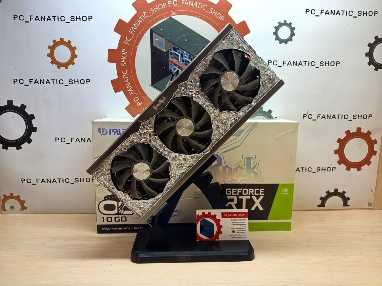 Відеокарта Palit GeForce RTX 3080 GameRock V1 (NED3080U19IA-1020G/LHR)