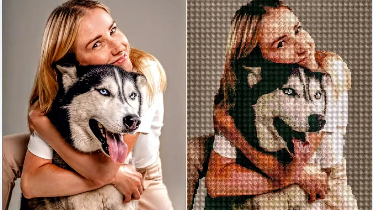 Картина крестиком по фото 6