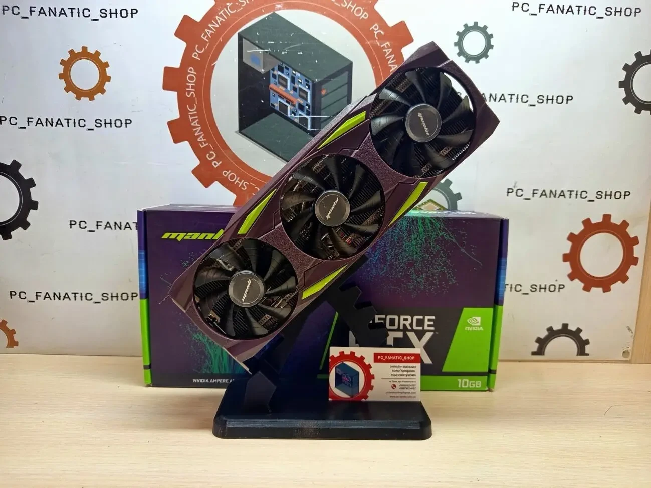 Відеокарта Manli RTX 3080 10GB LHR (M-NRTX3080/6RJHPPPV3-M3514)