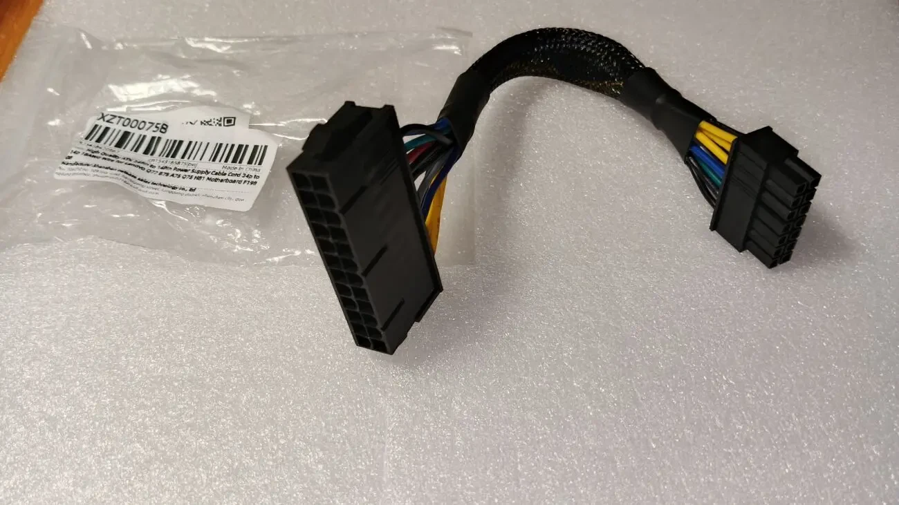 Переходник питания Lenovo 24pin-14pin Q77/A75/Q75/H81 (Новый)
