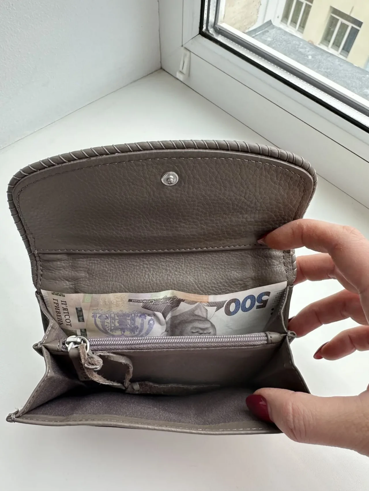 Новий шкіряний фірмовий багатофункціональний гаманець портмоне 10