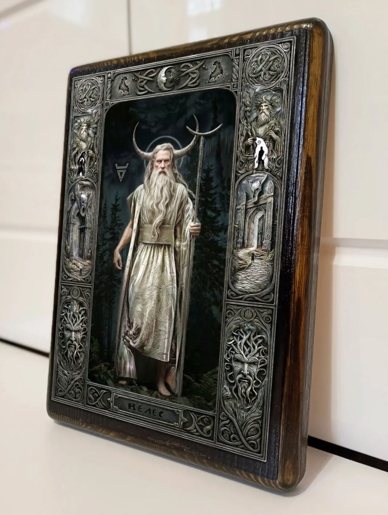 Велес Славянский Бог Оберег Образ на дереве Кумир