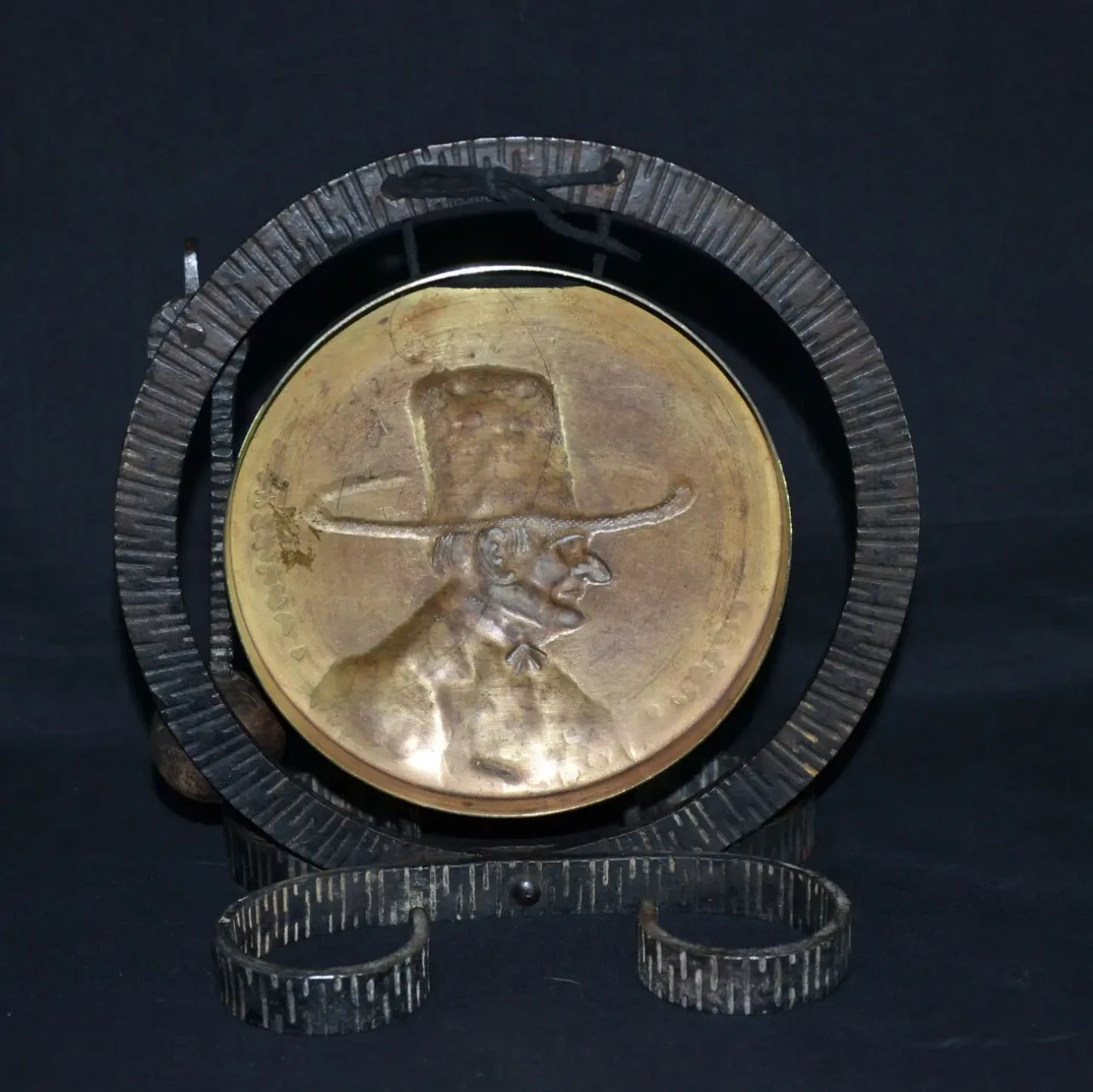 Антикварный латунный обеденный гонг. 2