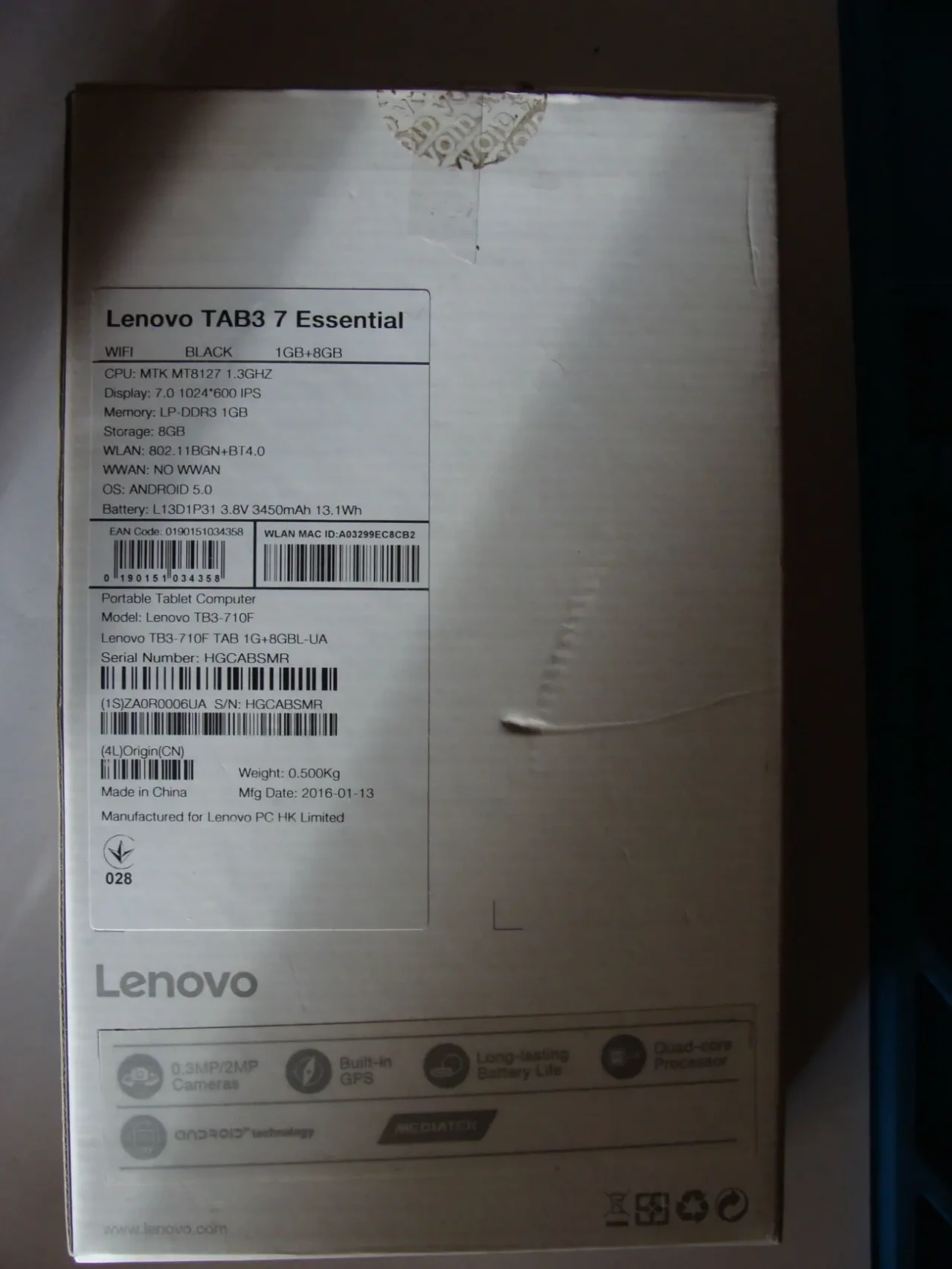 Планшет Lenovo Tab 7 Essential (TB3-710F) 5