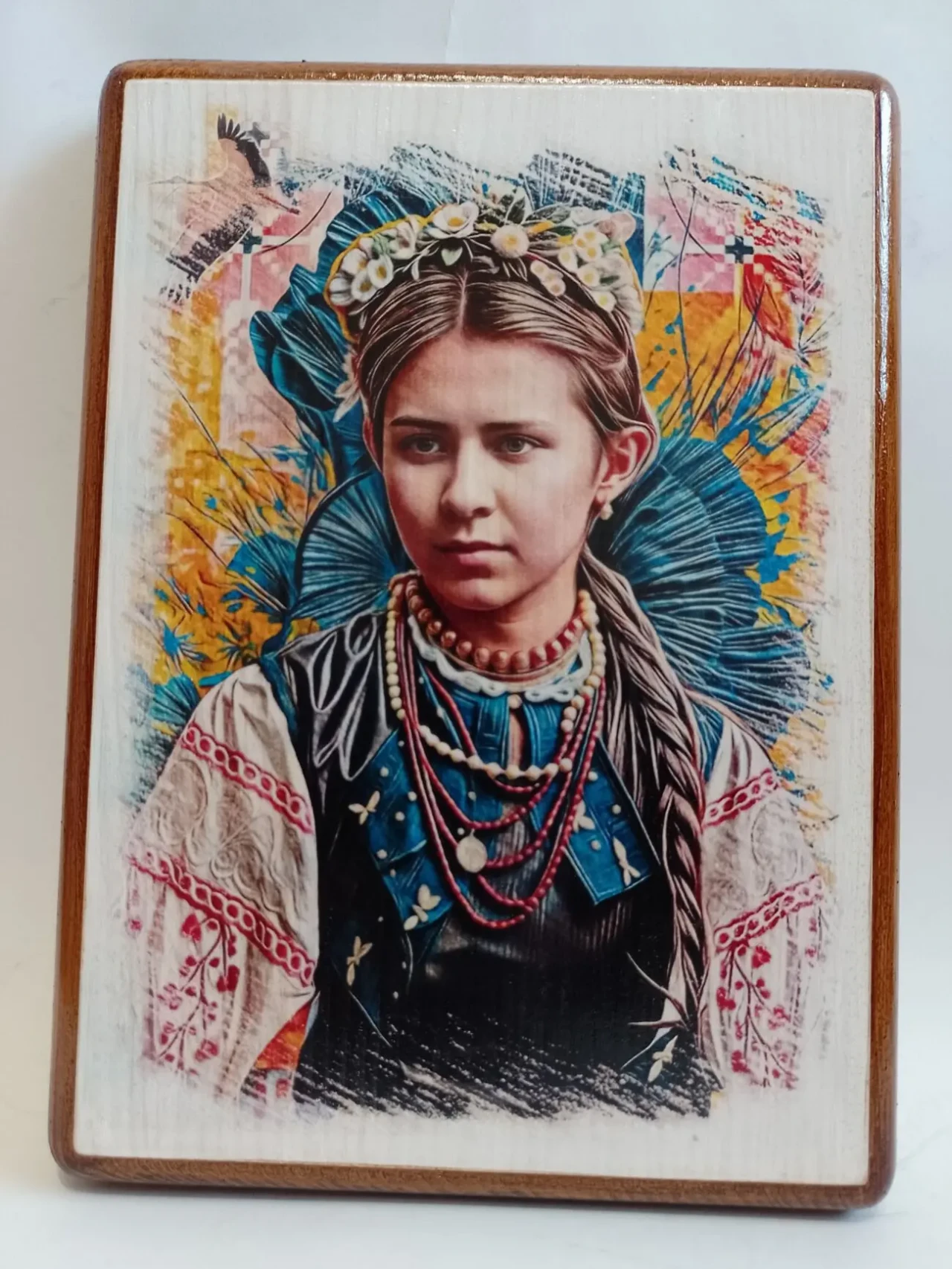 Леся Українка Фото портрет / картина на дерев / Сучасний Арт 2