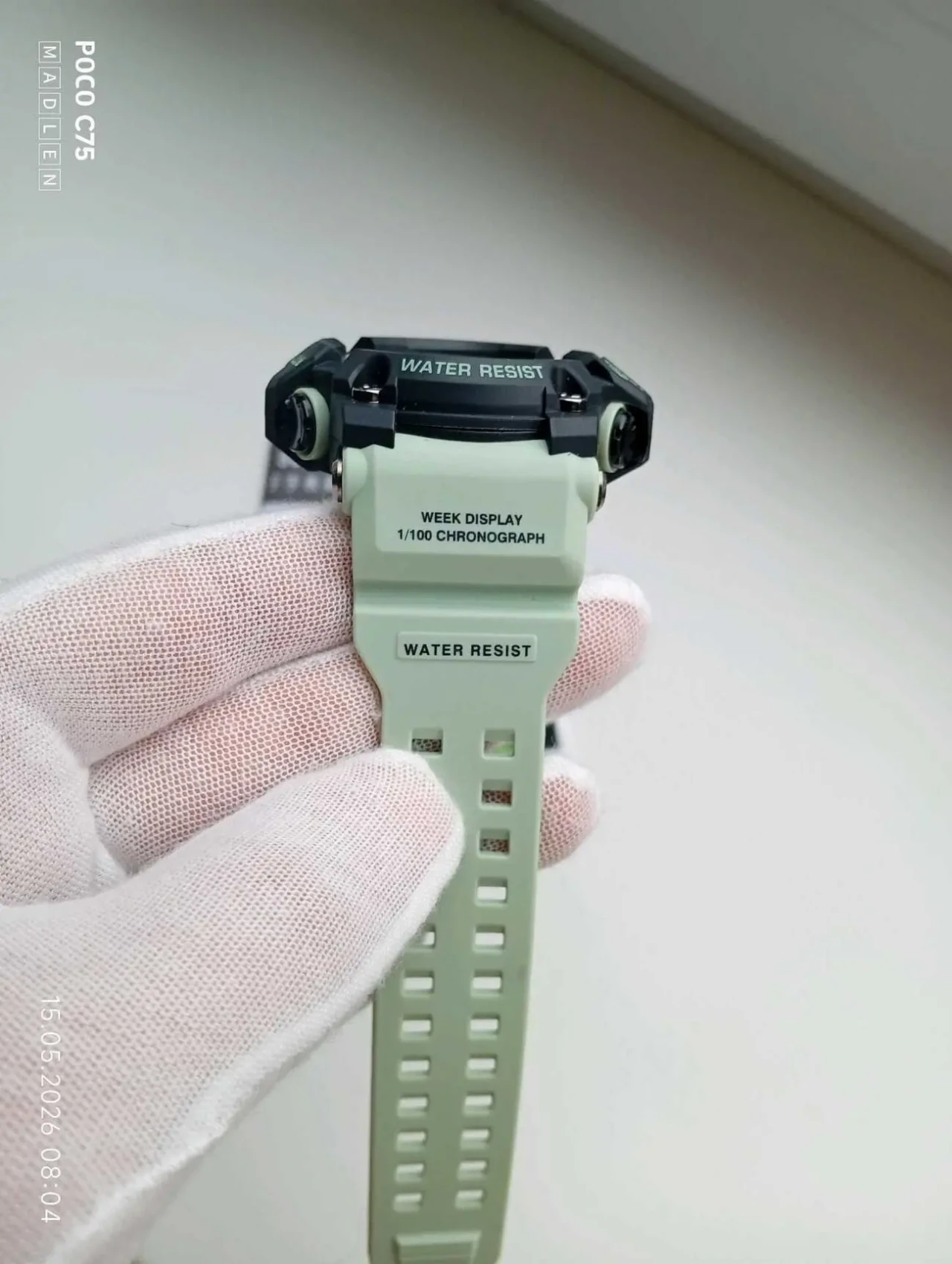 Мужские часы Smael 8049 black green 9