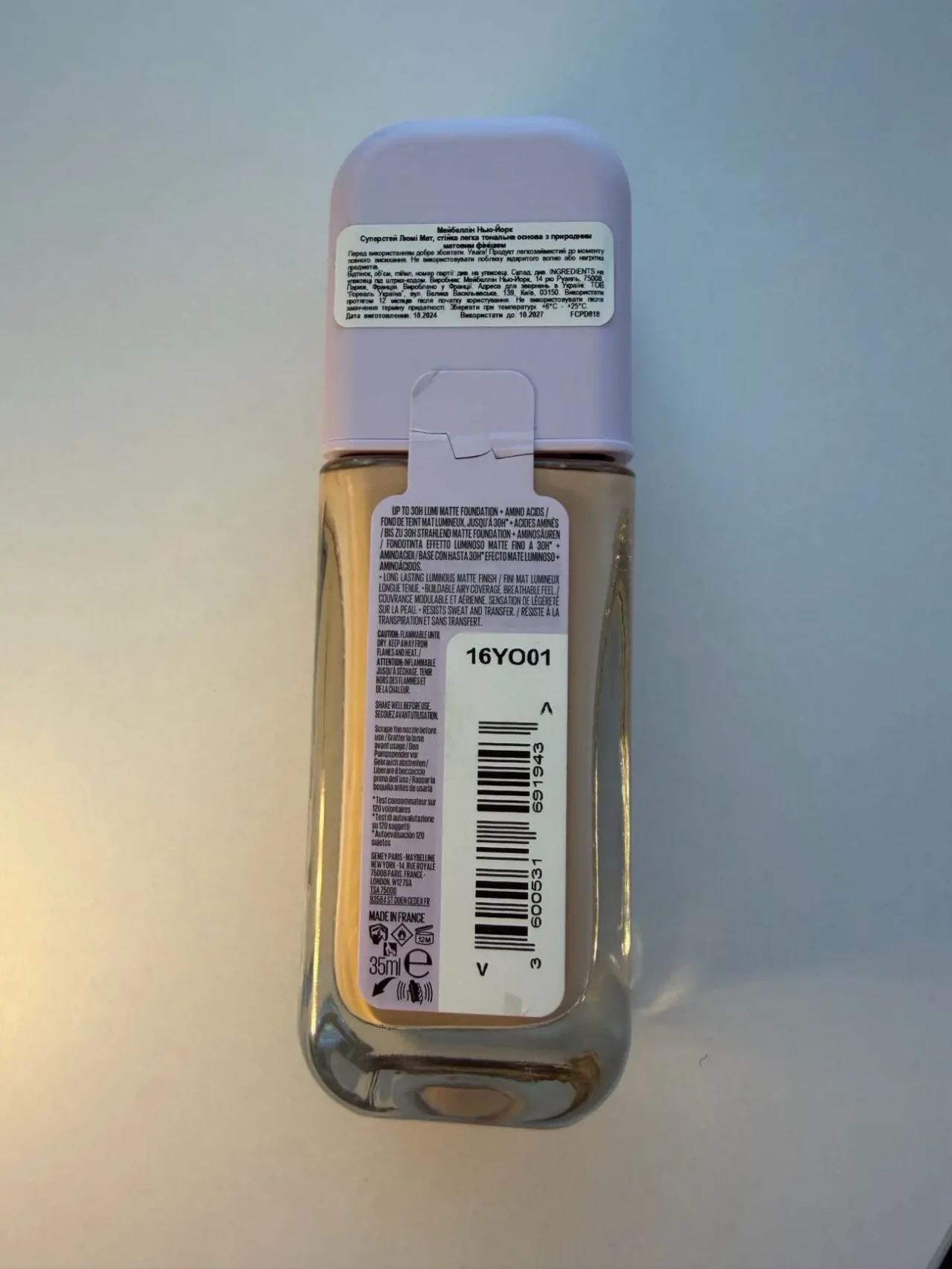 Maybelline new york super stay lumi-matte 3