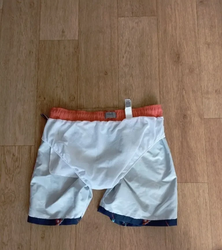 Marks Spencer Шорты мужские с плавками т синие в принт L на 50 6